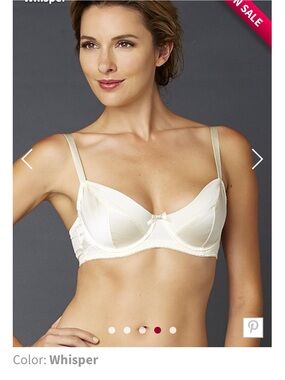 Julianna Rae “Rae Si Full” Silk Underwire Bra in Ivory NWT